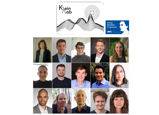 KleinLab team members, KleinLab logo and the Emmy-Noether-Programm Logo